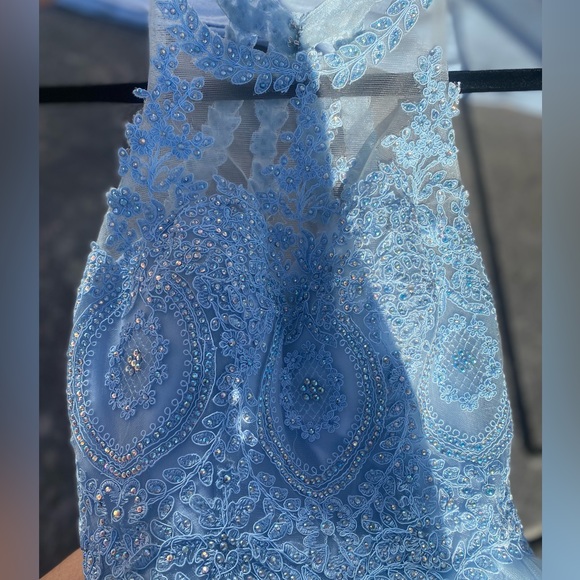 Juniors Sequin and Embellished Tulle Dress - Picture 3 of 4